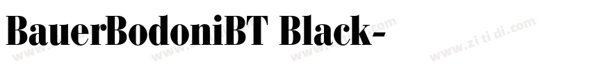 BauerBodoniBT Black字体转换
